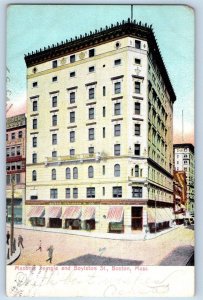 1905 Boston Massachusetts Vintage Postcard Masonic Temple Boylston St. Building