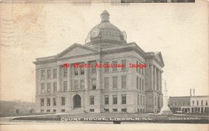 IL, Lincoln, Illinois, Court House Building, 1907 PM, Layman & Richey Pub