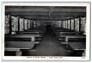 c1960's Interior Of Public Shelter Cook Forest Park Pennsylvania PA Postcard 