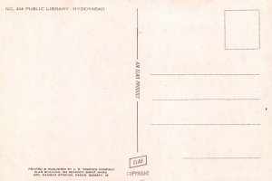 Postcard Public Library Building Hyderabad India LR. Trading Company
