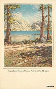 C-1915 Tenaya Lake Yosemite National Park California Artist Impression 6354