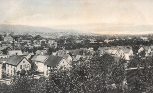 View North From End West Pine Street Gloversville New York Vintage Postcard