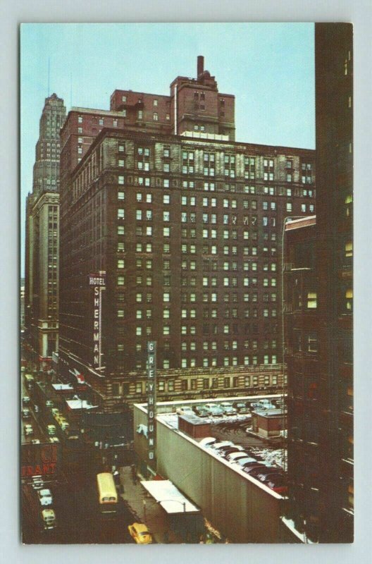 Sherman Hotel Randolph ST Chicago Illinois Postcard