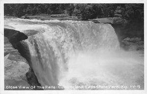 Close view of the Cumberland Falls real photo Cumberland Falls State Park KY