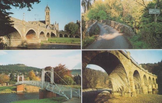 Peebles Bridges 1994 Scottish Civic Society Postcard