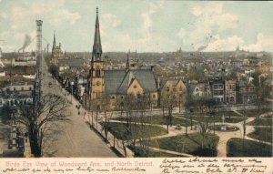 USA Birds Eye View of Woodward Avenue and North Detroit 06.44
