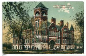 Oskaloosa High School Iowa 1910 postcard