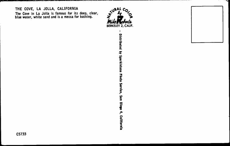 Postcard BEACH SCENE La Jolla California CA AL9746