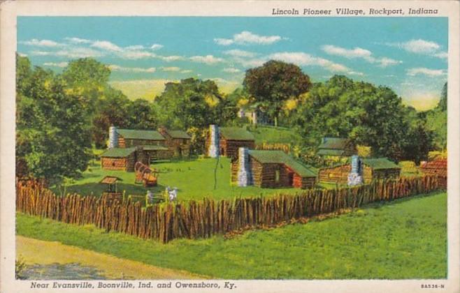 Indiana Rockport Lincoln Pioneer Village Curteich