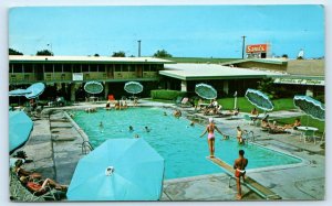 TEMPE, AZ Arizona ~ SANDS of TEMPE HOTEL Pool 1966 Roadside Postcard