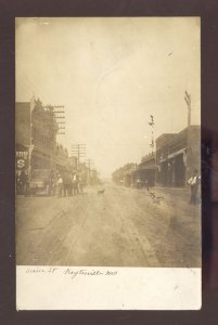 RPPC KEYTESVILLE MISSOURI DOWNTOWN DIRT STREET SCENE REAL PHOTO POSTCARD