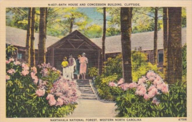 North Carolina Cliffside Bath House and Concession Building Nantahala Nationa...