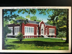 Vintage Postcard 1930-1945 Rudisill Library Lenoir Rhyne College Hickory NC