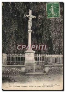 Old Postcard vicinity D & # 39Yvetot Etoutteville Calvary