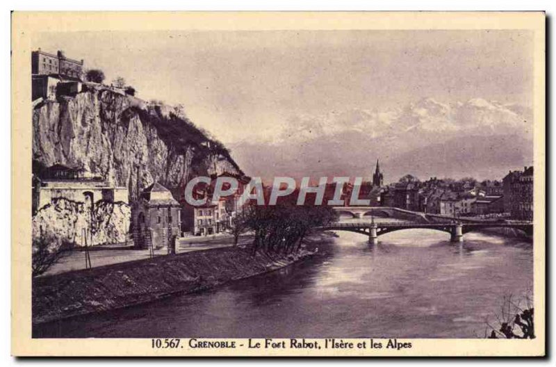 Old Postcard Grenoble Fort Rabot I & # 39Isere And The Alps