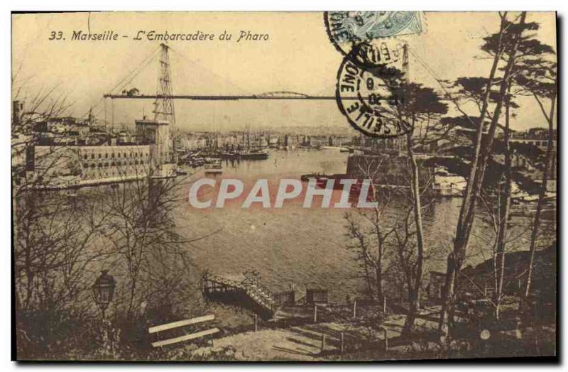 Old Postcard Marseille L Embarcadere Pharo