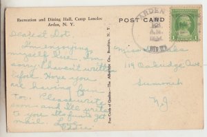 P2695 vintage postcard arden N.Y. dining hall, camp lenoloc