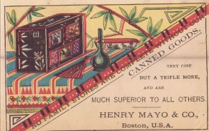 Victorian Trade Card - Henry Mayo & Co. Canned Goods