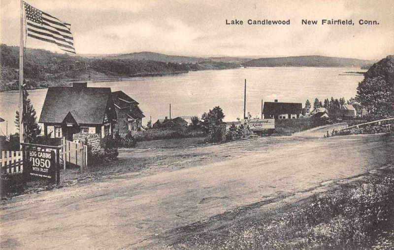 New Fairfield Connecticut Lake Candlewood Cottages Vintage Postcard JJ658816