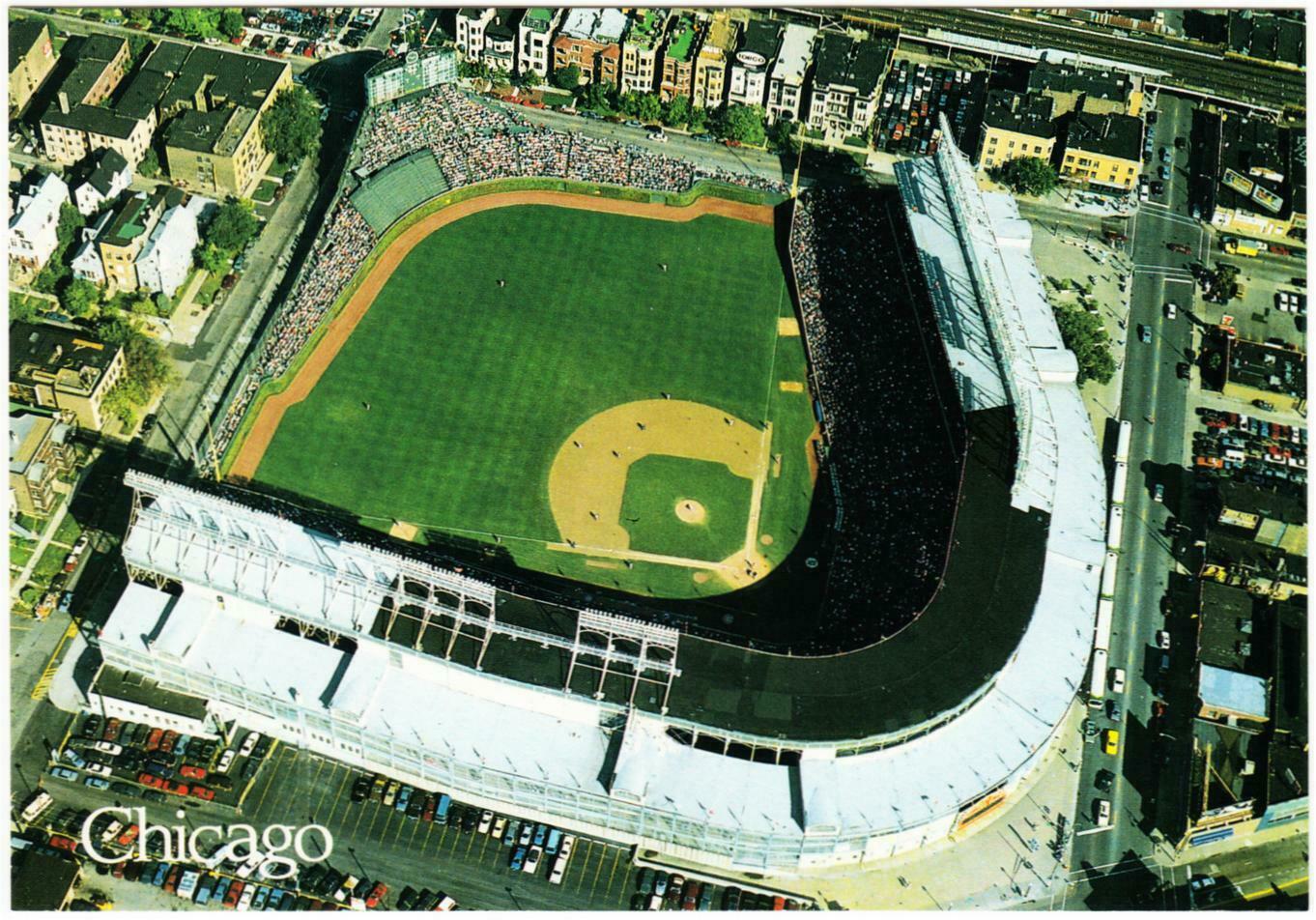 Chicago Wrigley Field Stadium 1980s Large Postcard