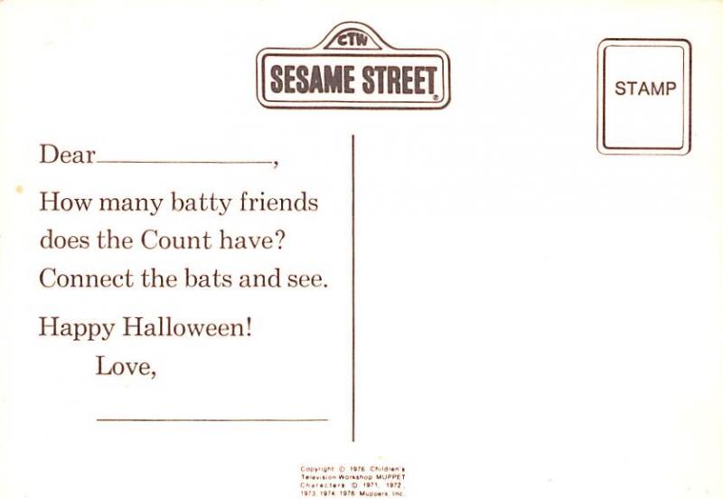 Halloween, Copyright 1976 Sesame Street Unused