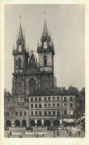 Czech Republic Prague Týnský Chrám Praha Vintage RPPC 08.06