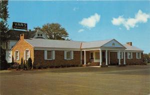 Freehold New Jersey~Van's Freehold Inn Showing Entrance & Parking Lot~1960s PC