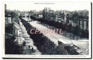 Old Postcard Reims before the Great War general view of the Place d'Erlon to ...