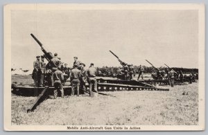 Military~Mobile Anti Aircraft Gun Units in Action~Vintage Postcard