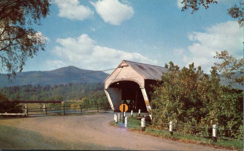 Covered Bridge - View of Mt Ascutney VT, Vermont