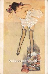 La masque impassible # 15 Marque L-E Artist Raphael Kirchner Unused very ligh...