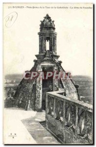 Old Postcard Bourges Platform of the tower of the cathedral The dome of & # 3...