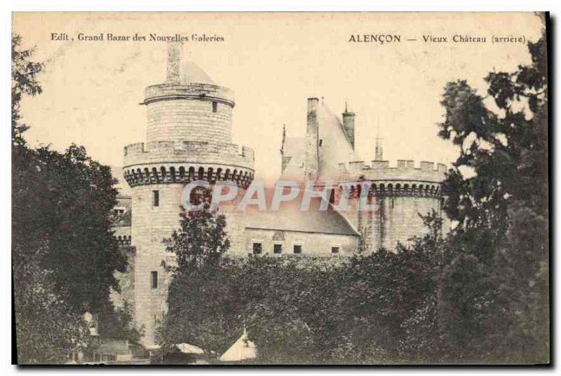 Old Postcard Alencon Vieux Chateau Rear