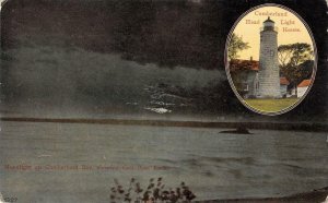 Cumberland Head Lighthouse Gun Boat Rock Lake Champlain NY 1910 Vintage Postcard