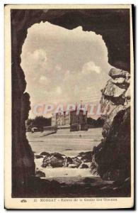Old Postcard Morgat Entree cave birds