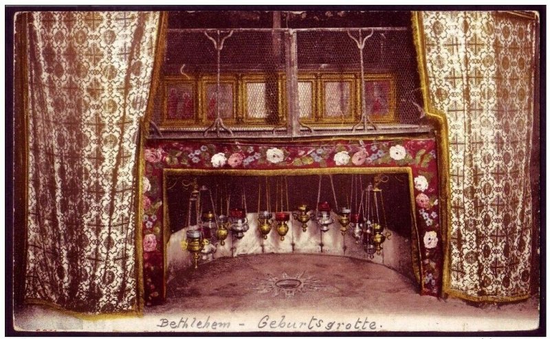 Geburtsgrotte - Palestine Bethlehem Color Postcard Christianity