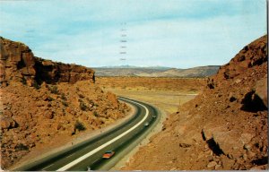 Route 66 Albuquerque and Grants NM Mt Taylor c1961 Vintage Postcard Y16