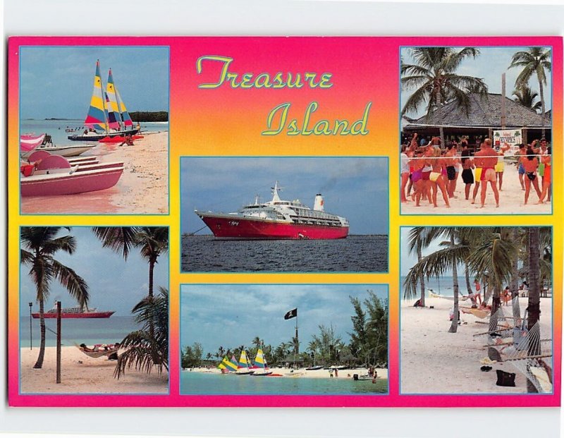 Postcard Treasure Island, Abaco, Bahamas