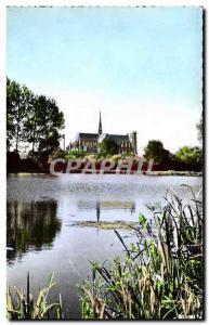 Modern Postcard Amiens L & # 39Etang From St. Peter And The Cathedral