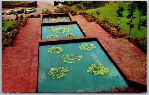 Vtg Birmingham Alabama AL Vulcan Park Reflecting Pools 1950s View Postcard