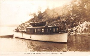 Killarney Ontario Canada Covert Portage Entrance Real Photo Postcard AA69915