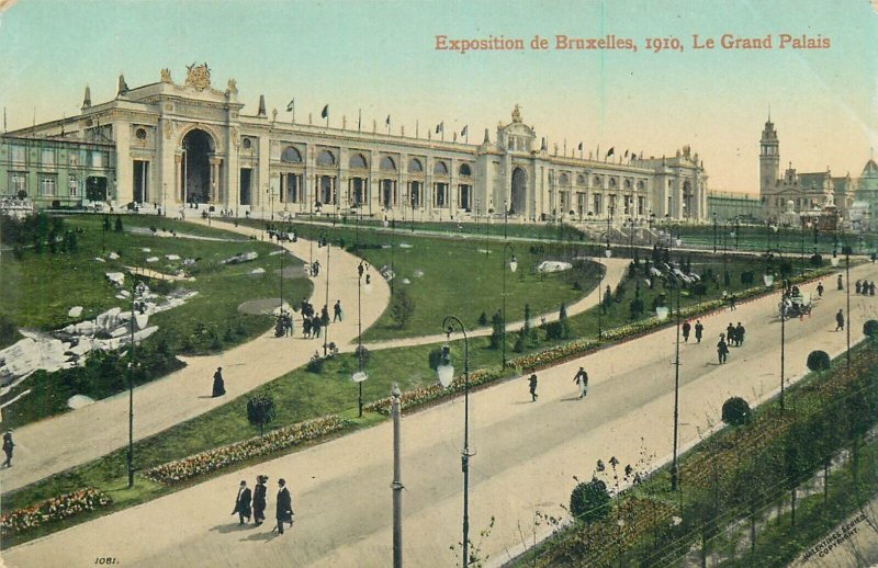 Belgium International Exposition Brussels 1910 lot of 4 postcards 