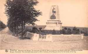 Monument des Belges Waterloo Belgium Unused 
