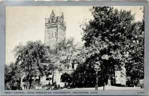 Postcard OH Delaware Gray Chapel Ohio Wesleyan University 1942 S3