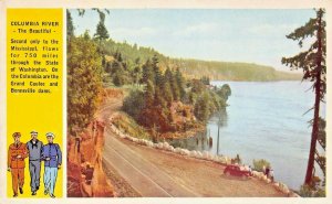 WASHINGTON STATE ARMED FORCES GREETING-LOT 4 POSTCARDS-COULEE-FISHING-DRY FALLS