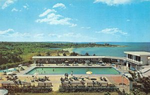 FALMOUTH, Massachusetts MA   CAPE CODDER HOTEL  Pool View  ROADSIDE  Postcard