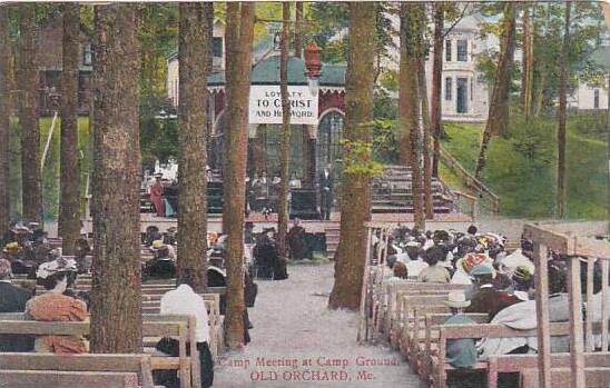 Maine Old Orchard Camp Meeting At Camp Ground 1910