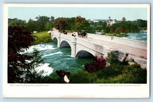 Niagara Falls New York NY Postcard Luna Island Bridge River Lake c1905 Vintage