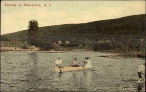 Wawarsing NY Boating c1910 Postcard