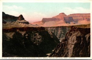 No Mans Land Hermit Trail Grand Canyon Arizona AZ UNP Fred Harvey WB Postcard L6